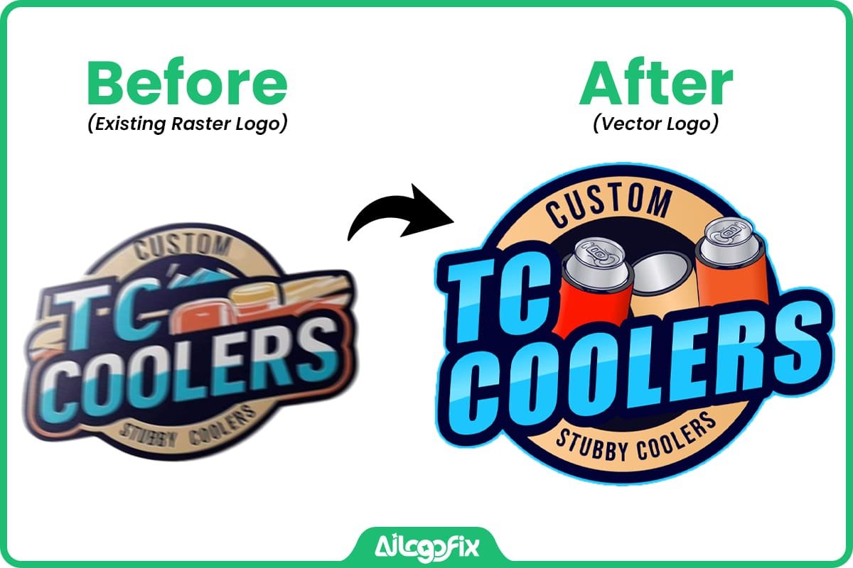 Logo Modify Service - Edit, Color change, Font change, Outline